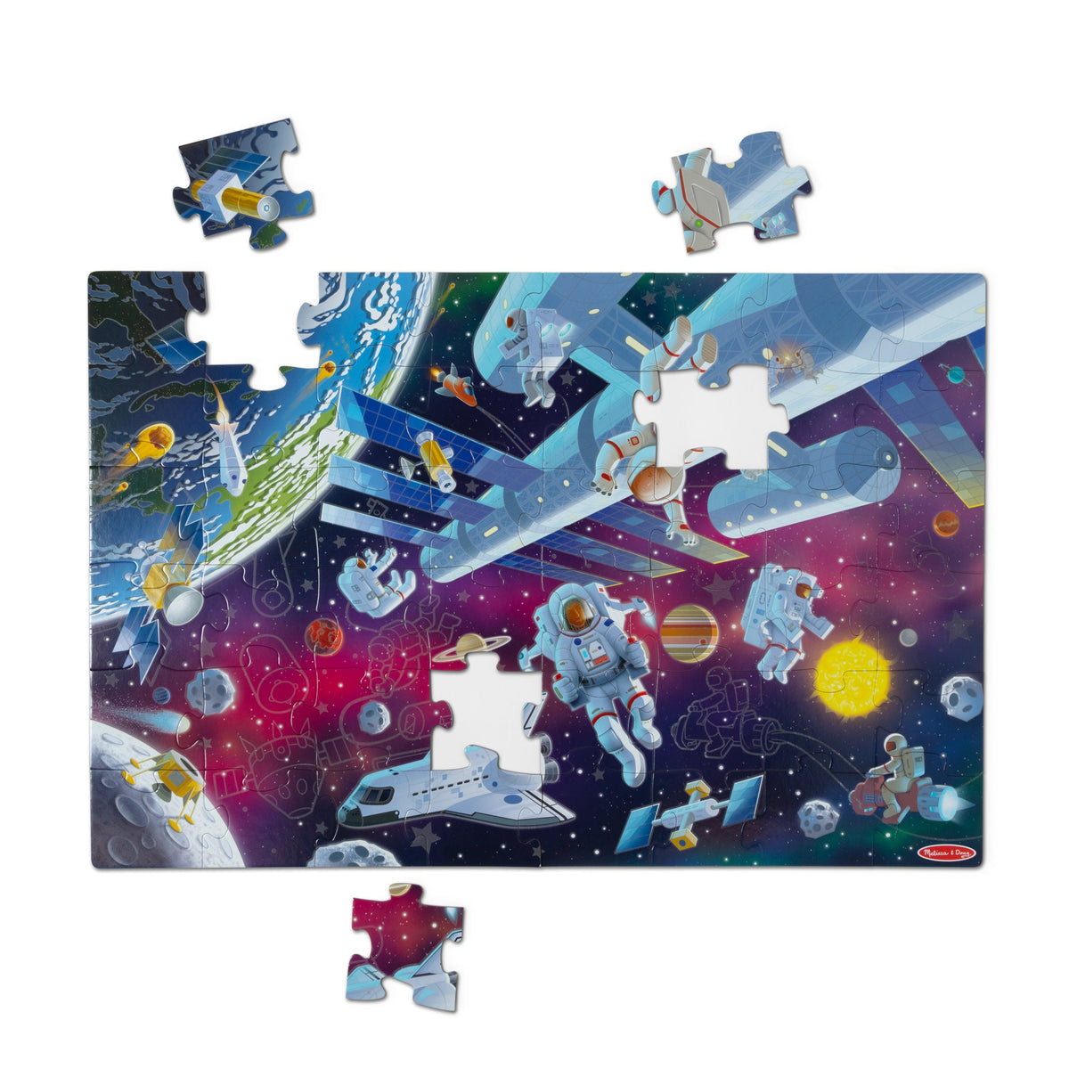 Outer Space Glow-in-the-Dark Floor Puzzle – 48 Pieces E6