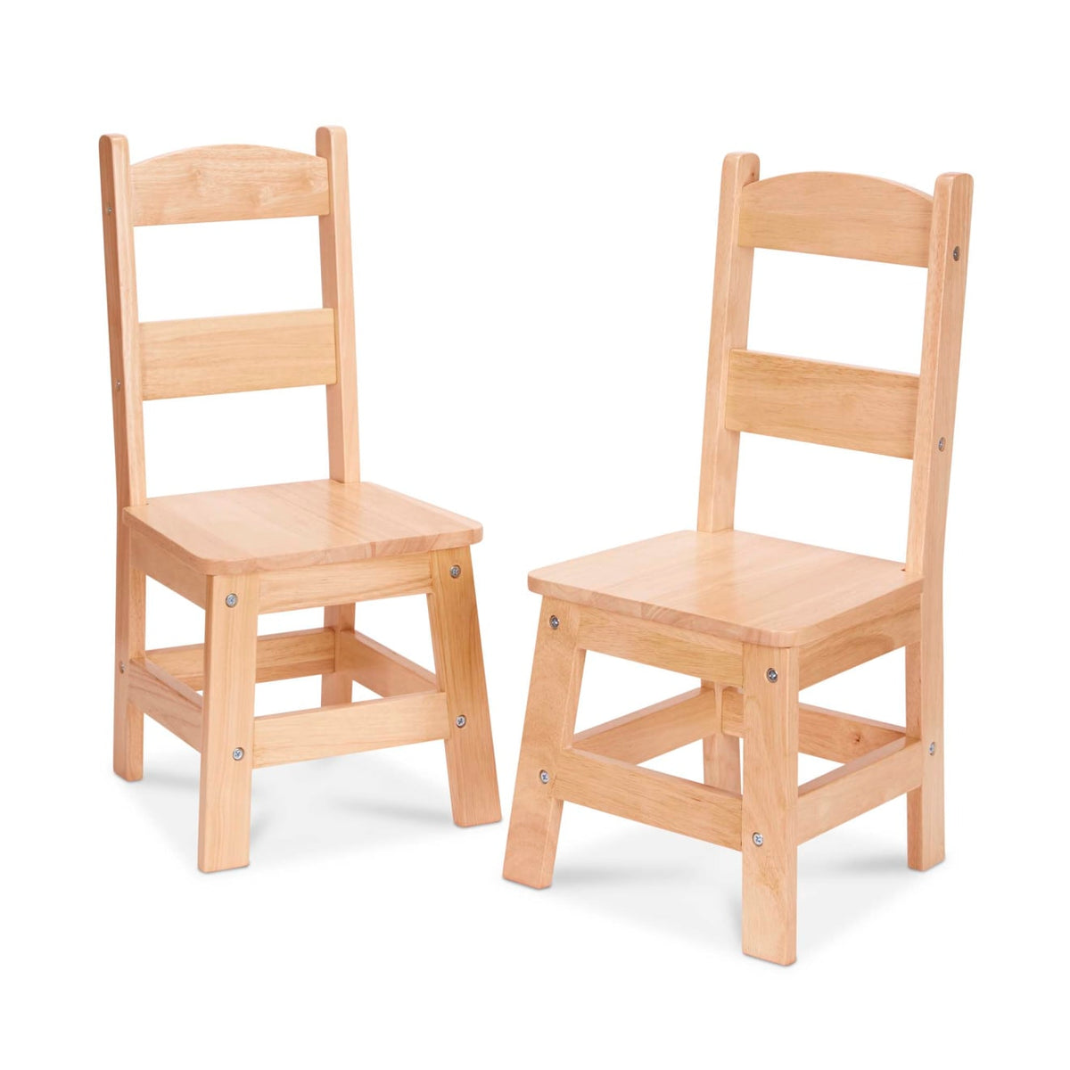 Pair of Solid Wood Chairs 2-Piece Set O7