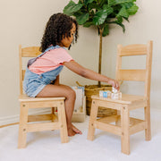 Pair of Solid Wood Chairs 2-Piece Set R3