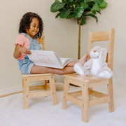 Pair of Solid Wood Chairs 2-Piece Set R3