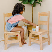 Pair of Solid Wood Chairs 2-Piece Set R3