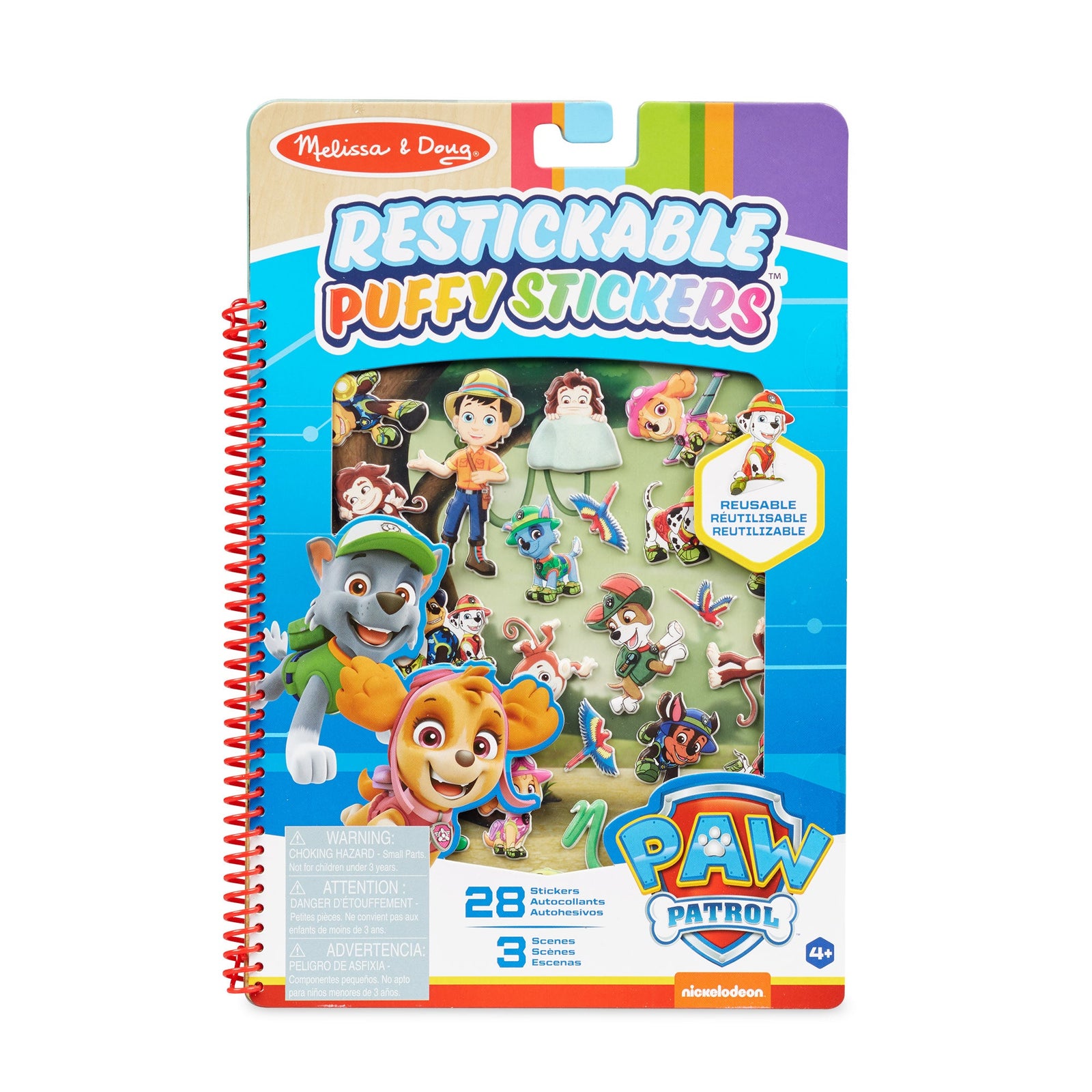 PAW Patrol Restickable Puffy Stickers - Jungle B4