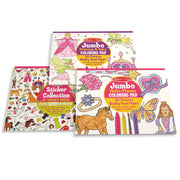 Princess, Fairy, Animals & More Coloring and Sticker Pad Bundle Y4