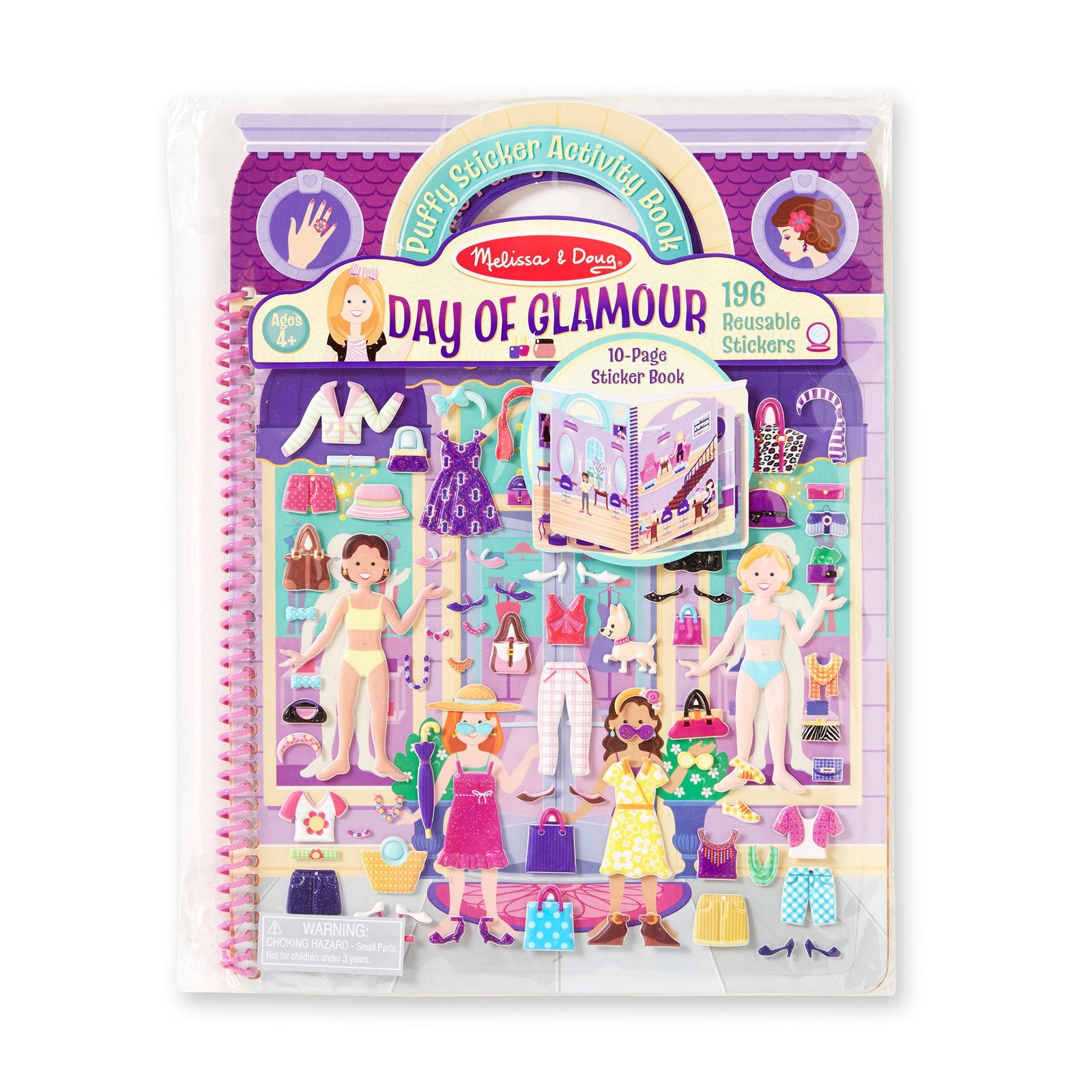 Puffy Sticker Activity Book - Day of Glamour D4
