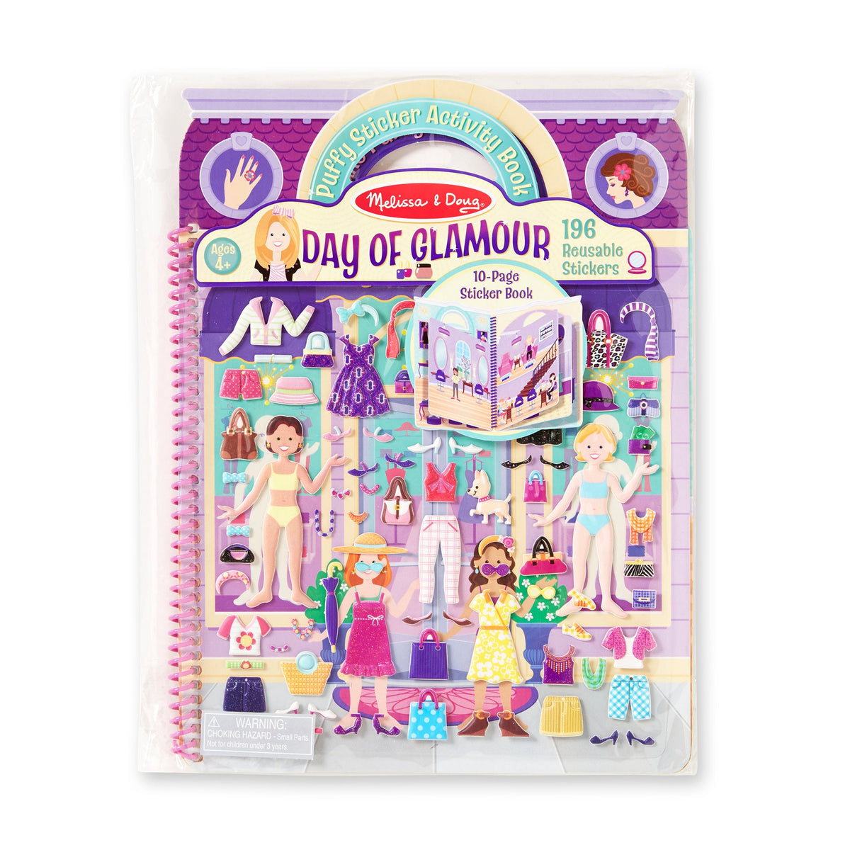 Puffy Sticker Activity Book - Day of Glamour Z7
