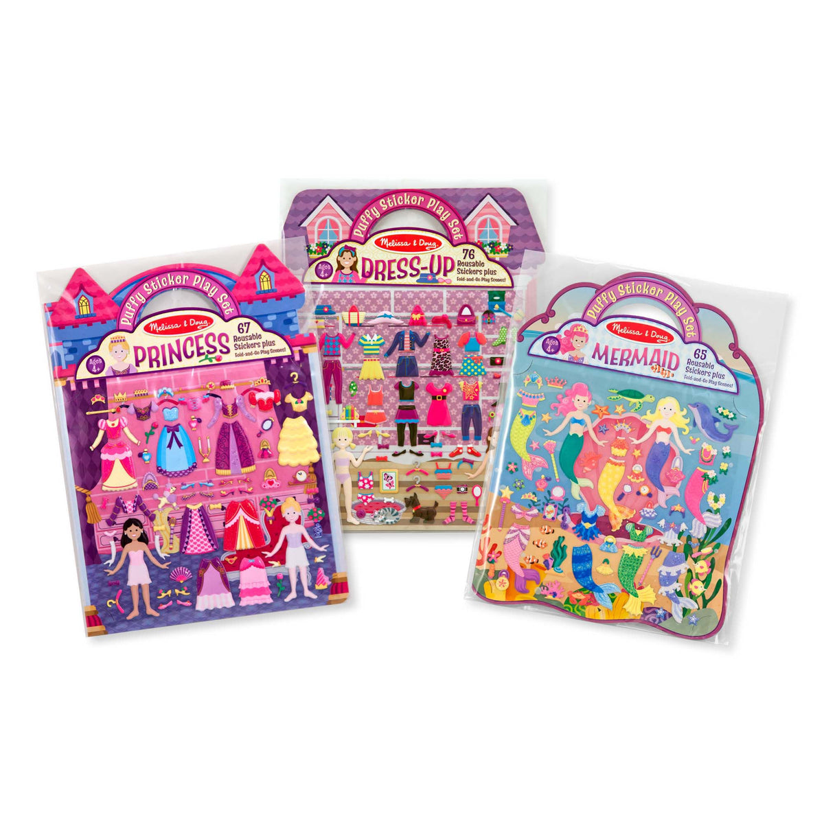 Puffy Sticker Bundle - Dress-Up, Princess and Mermaid Q1
