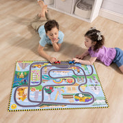 Race Around the World Tracks Floor Puzzle - 48 Pieces E1