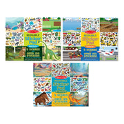 Reusable Sticker Pad 3-Pack: Vehicles, Habitats, Prehistoric D2