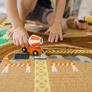 Round the Construction Zone Work Site Rug & Vehicle Set G3