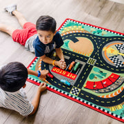 Round the Speedway Race Track Rug & Car Set D4