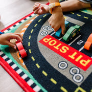 Round the Speedway Race Track Rug & Car Set D4