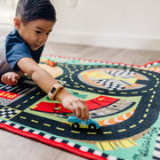 Round the Speedway Race Track Rug & Car Set D4