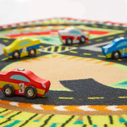 Round the Speedway Race Track Rug & Car Set D4