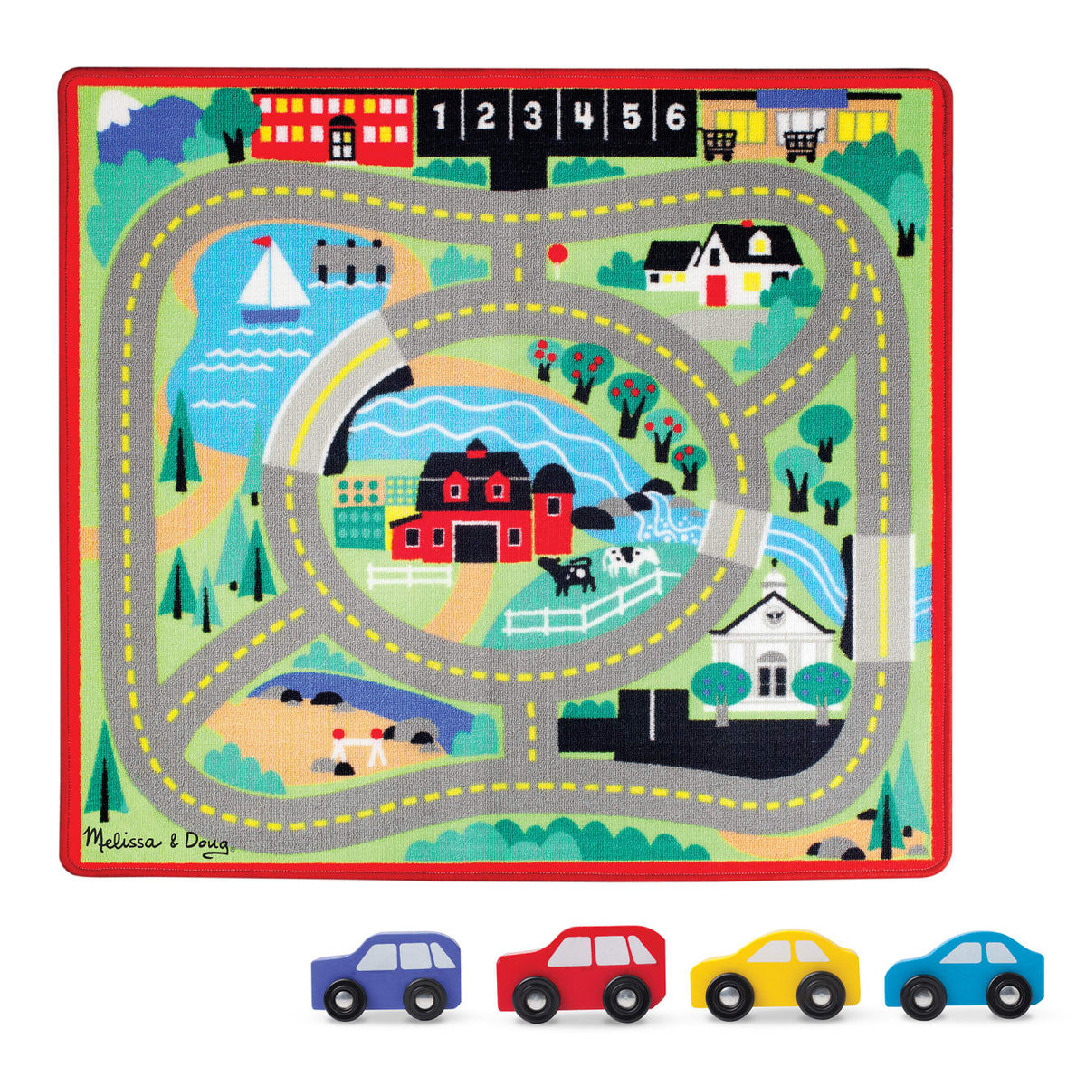 Round the Town Road Rug & Car Set Y2