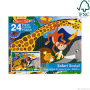 Safari Social Floor Puzzle - 24 Pieces Q3