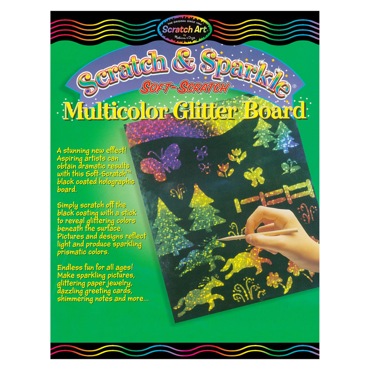 Scratch & Sparkle Multicolor Glitter w/stylus (10 boards) M5