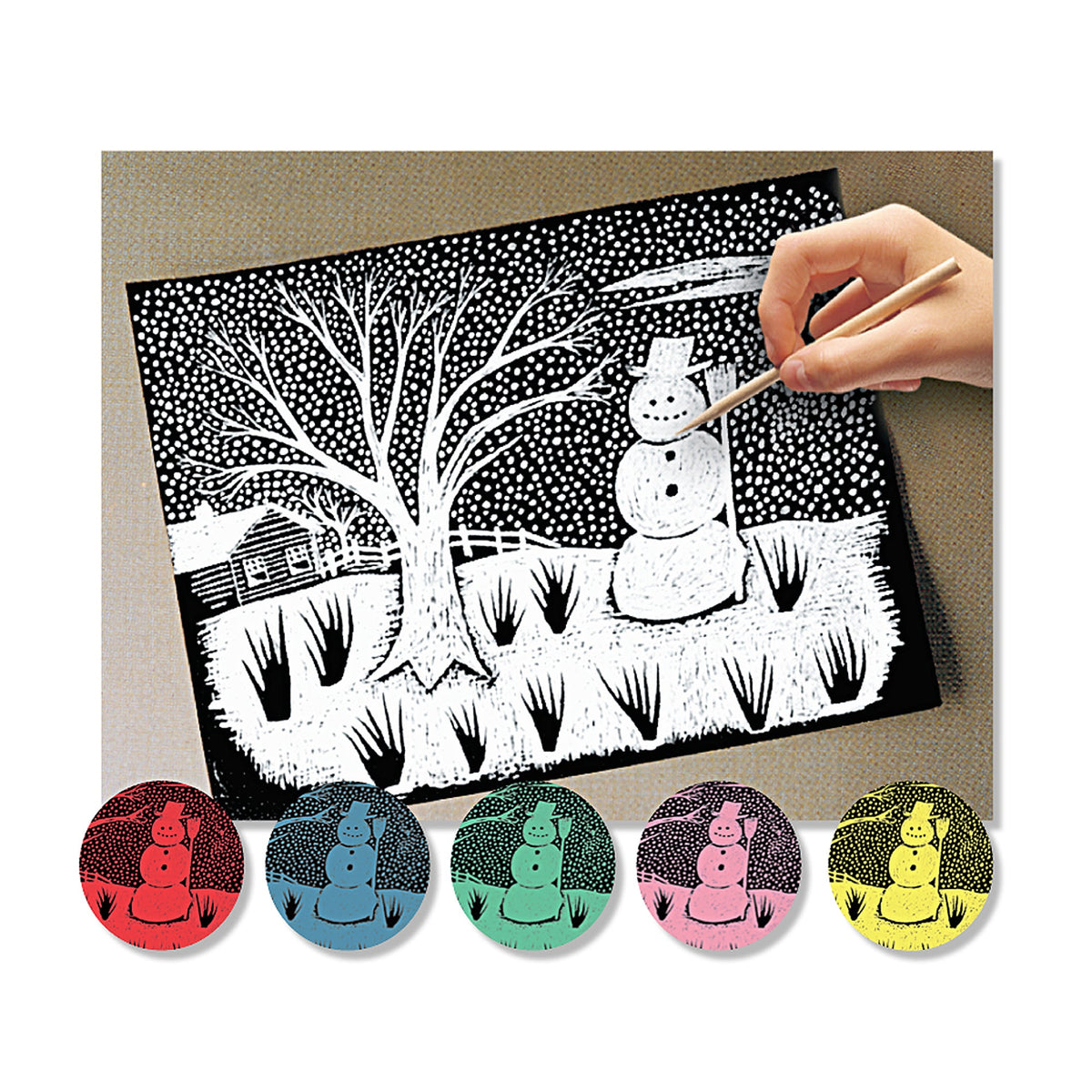 Scratch Art Paper - Solid Color Assortment (60 sheets) C6