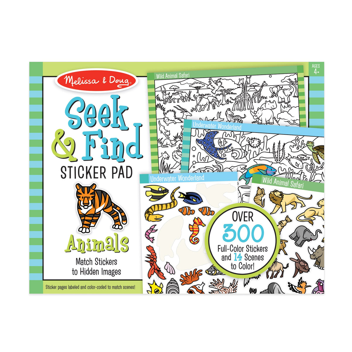 Seek & Find Sticker Pad – Animals X0