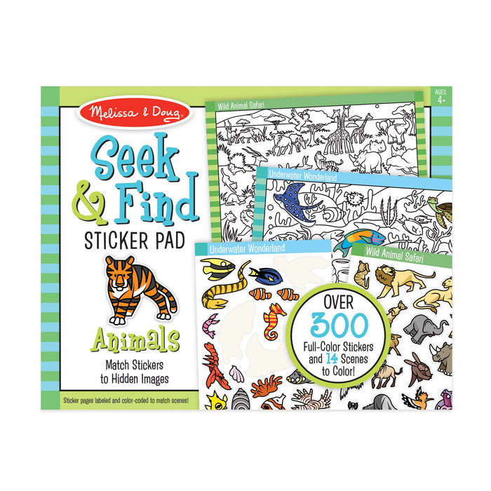 Seek & Find Sticker Pad – Animals X0