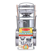 Stainless Steel Pots & Pans Play Set X9
