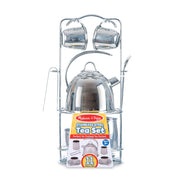 Stainless Steel Tea Set with Storage Stand A1