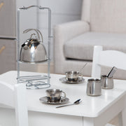 Stainless Steel Tea Set with Storage Stand A1