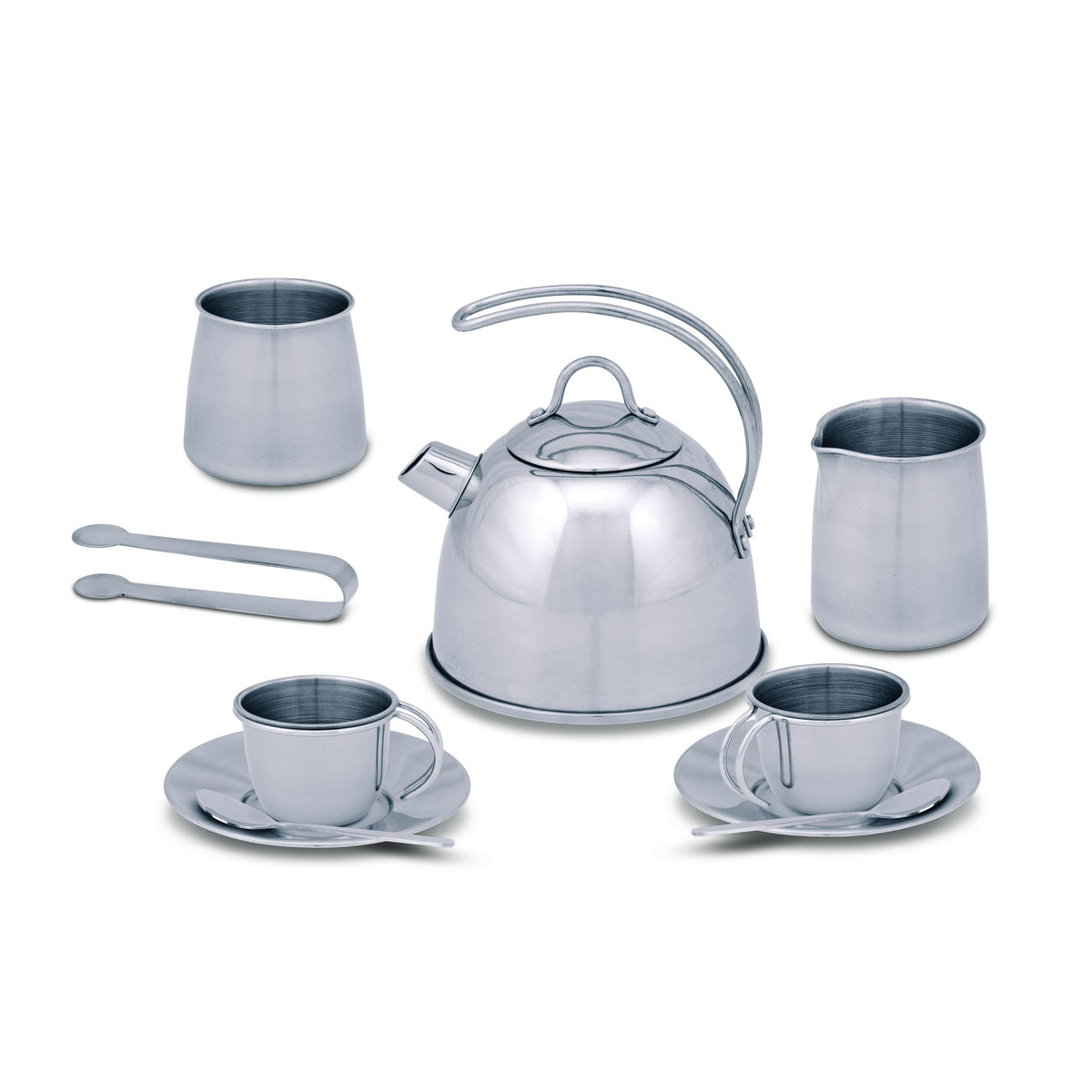 Stainless Steel Tea Set with Storage Stand J6