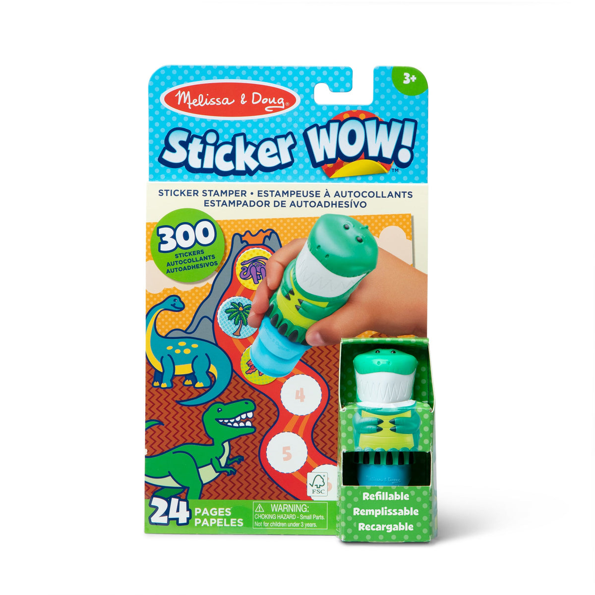 Sticker WOW!® Activity Pad & Sticker Stamper 12-PACK  - Dinosaur M6
