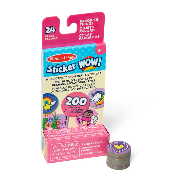 Sticker WOW!® Mini Activity Pad & Refill Stickers - Favorite Things (200+ Stickers, Stamper Not Included) J8