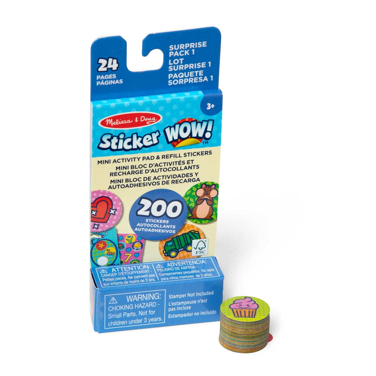 Sticker WOW!® Mini Activity Pad & Refill Stickers - Surprise Pack 1 (200+ Stickers, Stamper Not Included) P1
