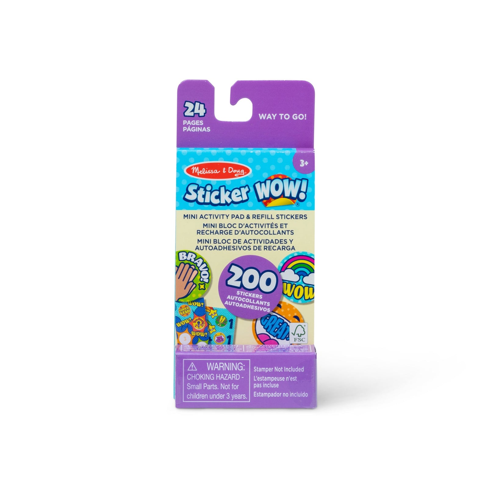 Sticker WOW!® Mini Activity Pad & Refill Stickers - Way to Go! (200+ Stickers, Stamper Not Included) R2