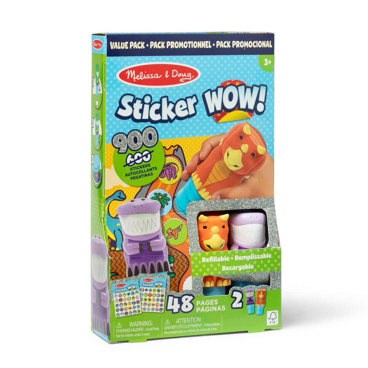 Sticker WOW!™ Activity Pad & Sticker Stamper Value Pack - Dinosaur Z6