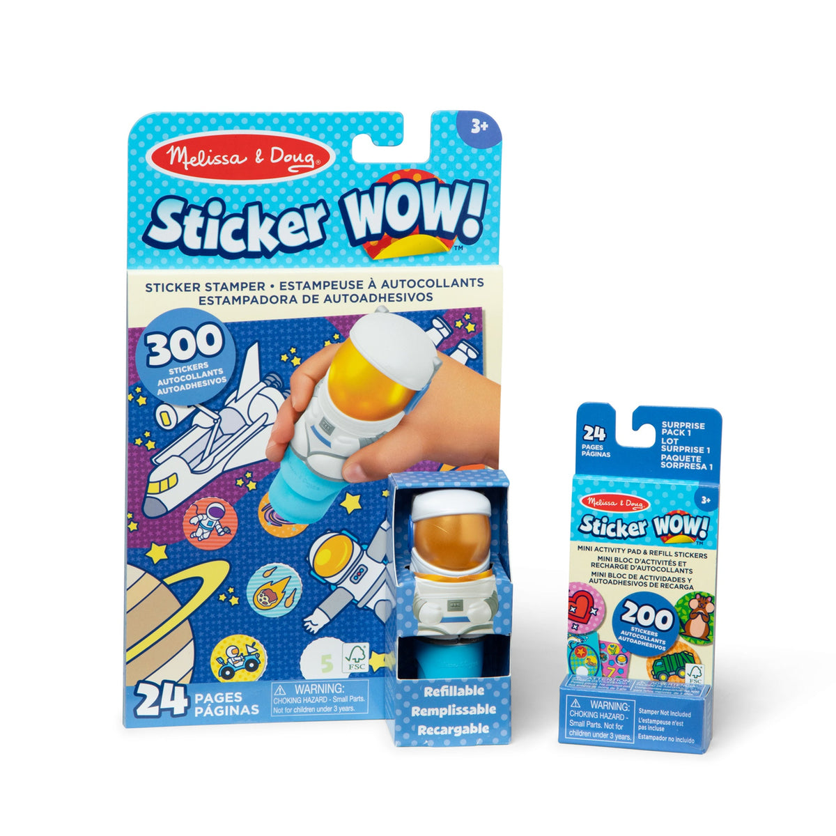 Sticker WOW!™ Astronaut Bundle: Activity Pad & Sticker Stamper + Mini Activity Pad and 200 Refill Stickers L7