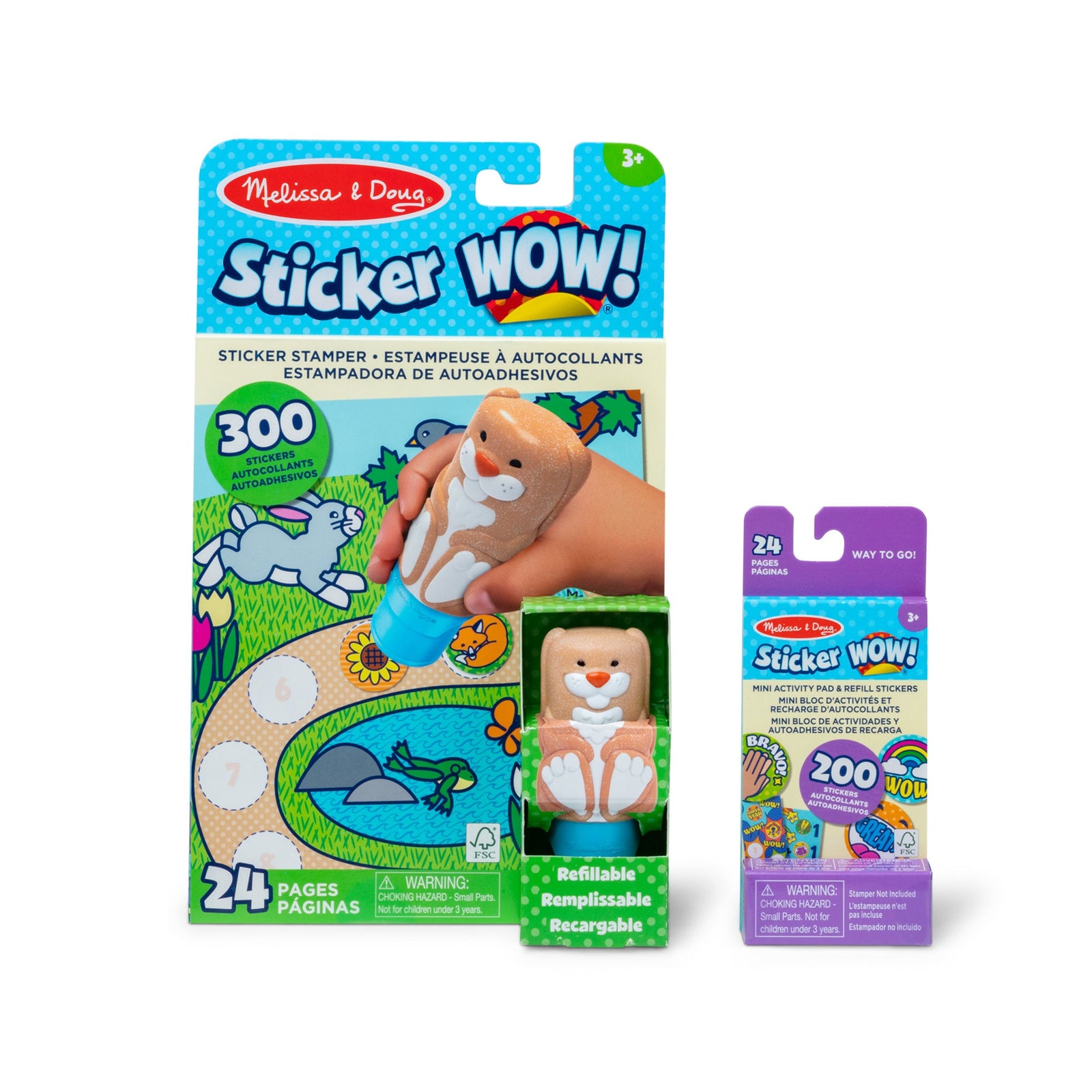 Sticker WOW!™ Bunny Bundle: Activity Pad & Sticker Stamper + Mini Activity Pad and 200 Refill Stickers N7