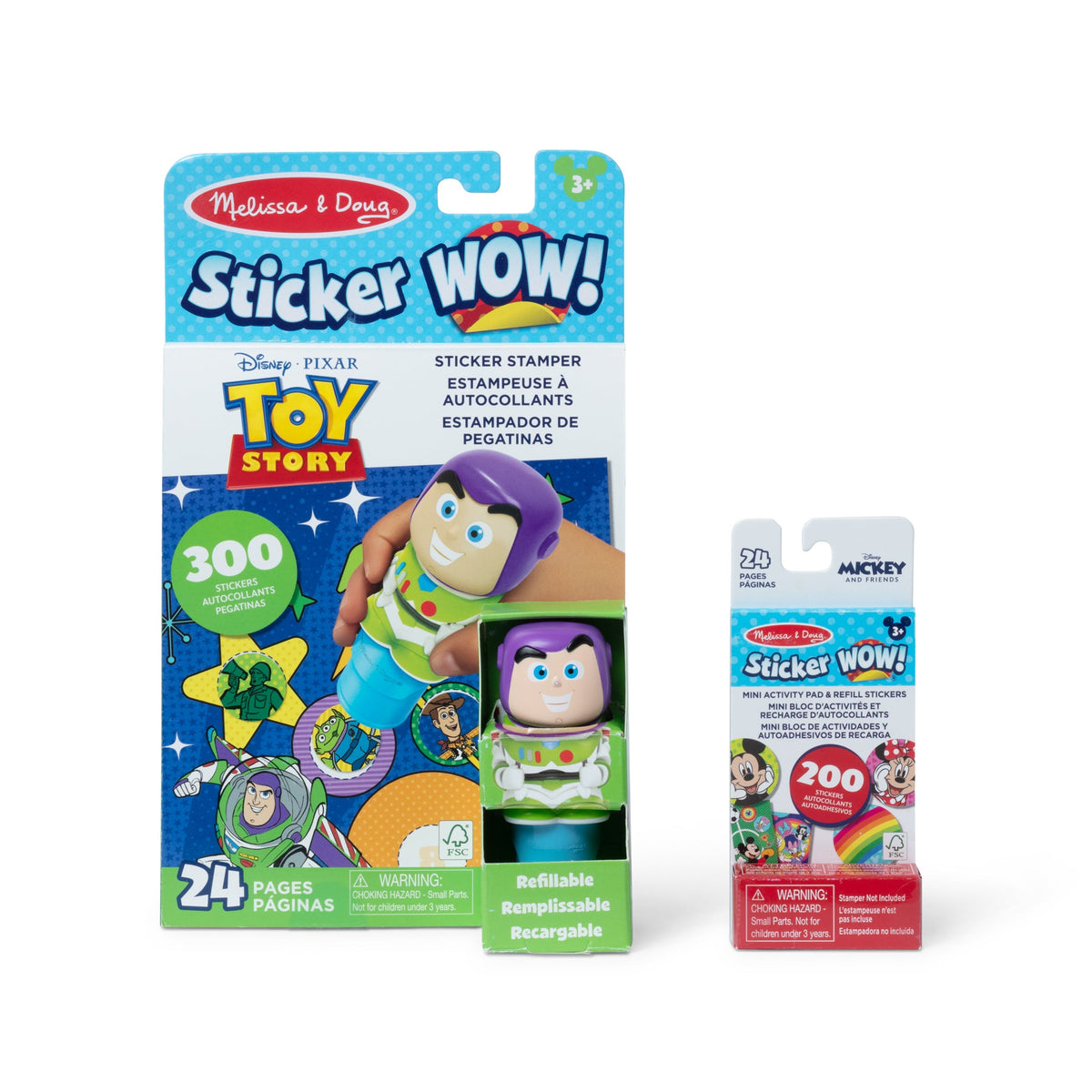 Sticker WOW!™ Disney Toy Story Buzz Lightyear Bundle: Activity Pad & Sticker Stamper + Mini Activity Pad and 200 Refill Stickers K7