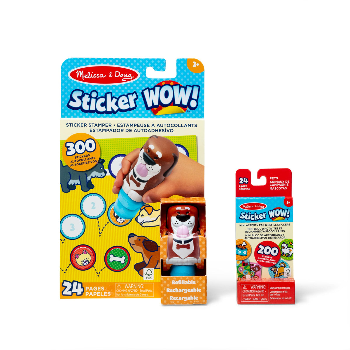 Sticker WOW!™ Dog Bundle: Activity Pad & Sticker Stamper + Mini Activity Pad and 200 Refill Stickers B9