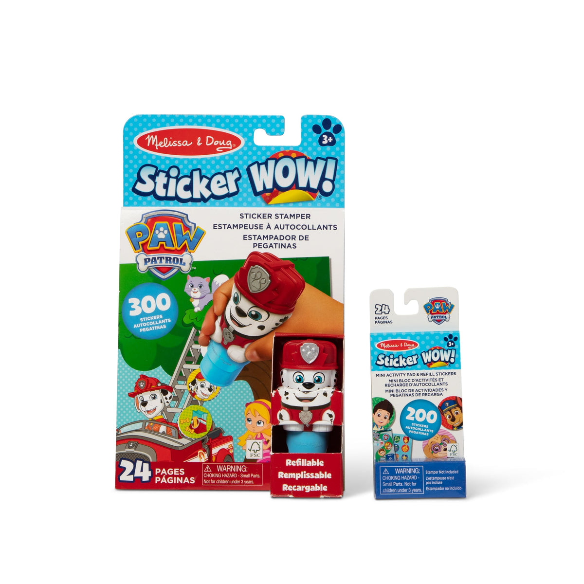 Sticker WOW!™ PAW Patrol Marshall Bundle: Activity Pad & Sticker Stamper + Mini Activity Pad and 200 Refill Stickers F9