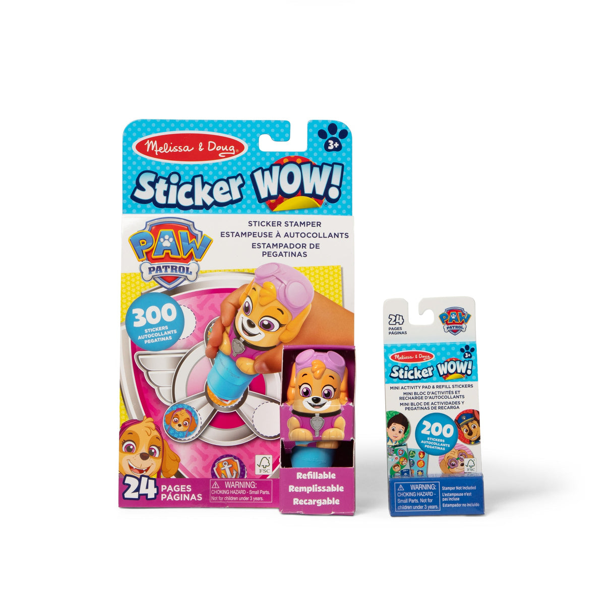 Sticker WOW!™ PAW Patrol Skye Bundle: Activity Pad & Sticker Stamper + Mini Activity Pad and 200 Refill Stickers K8