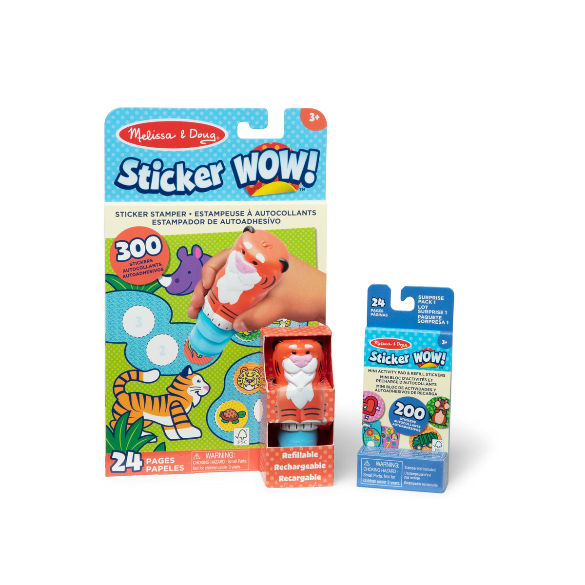 Sticker WOW!™ Tiger Bundle: Activity Pad & Sticker Stamper + Mini Activity Pad and 200 Refill Stickers S6