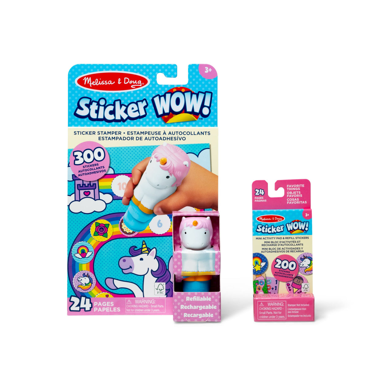 Sticker WOW!™ Unicorn Bundle: Activity Pad & Sticker Stamper + Mini Activity Pad and 200 Refill Stickers T2
