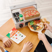 Top & Bake Pizza Counter - Wooden Play Food Q6