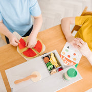 Top & Bake Pizza Counter - Wooden Play Food Q6