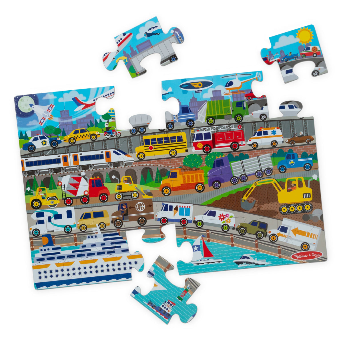 Traffic Jam Floor Puzzle - 24 Pieces G6