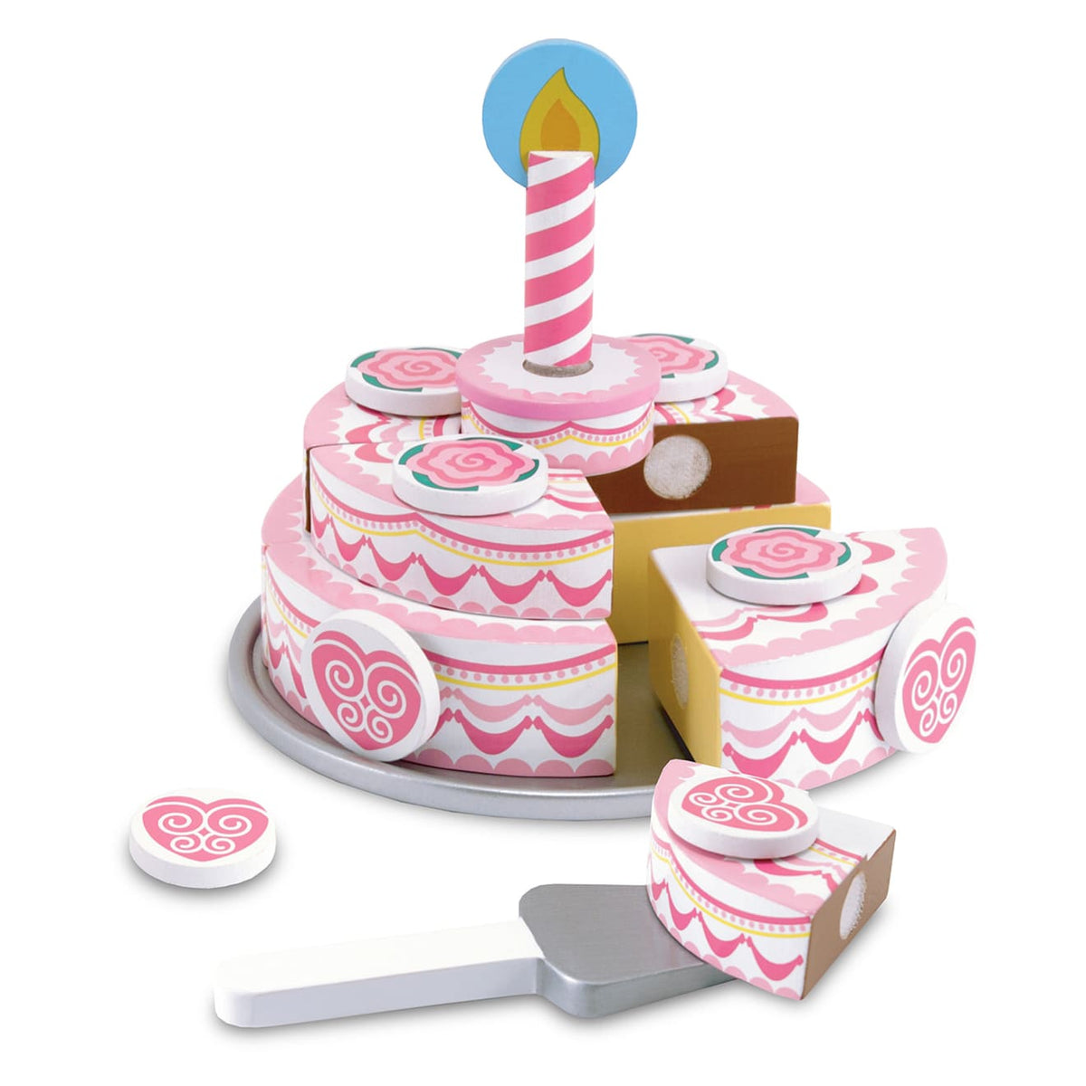 Triple-Layer Party Cake - Wooden Play Food E9