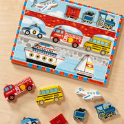 Vehicles Chunky Puzzle - 9 Pieces X4