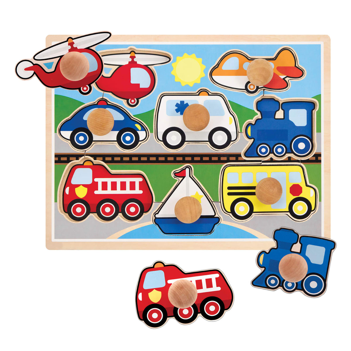 Vehicles Jumbo Knob Puzzle - 8 pieces N4