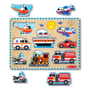 Vehicles Sound Puzzle - 8 Pieces T5