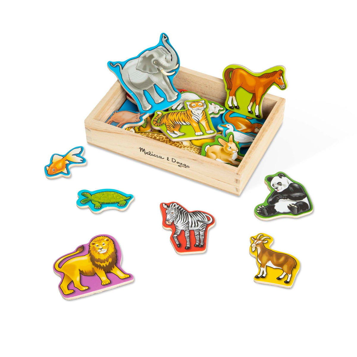 Wooden Animal Magnets J3