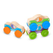 Wooden Animal Stacking Cars C8