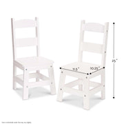 Wooden Chair Pair  - White X0